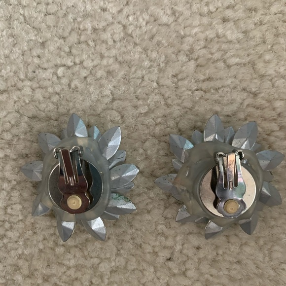 Rhinestone HP! Clip on Earrings aurora borealis - Picture 2 of 7